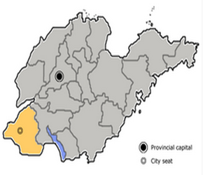 The Location of Heze in China Map