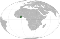 Location of Ghana
