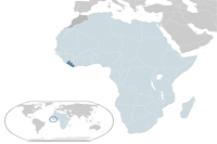 Liberia Location in World Map