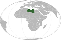 Libya Location in World Map
