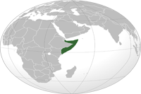 Somalia Location in World Map