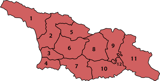 Georgia Administrative divisions Map