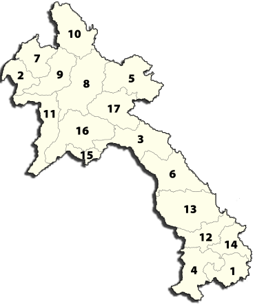 Laos Administrative divisions Map