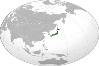 Japan Location in World Map