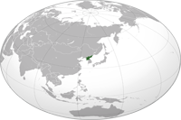 North Korea Location in World Map