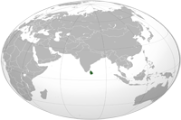 Sri Lanka Location in World Map