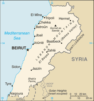 Lebanon Map
