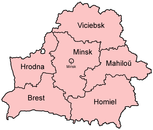 Belarus Administrative divisions Map