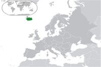Iceland Location in World Map