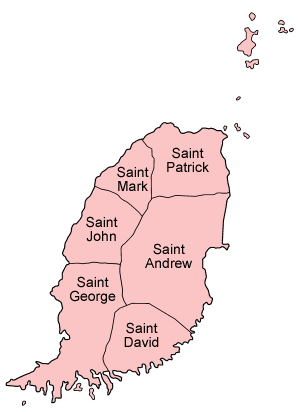 Grenada parish Map