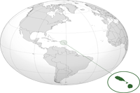 Saint Kitts and Nevis Location in World Map