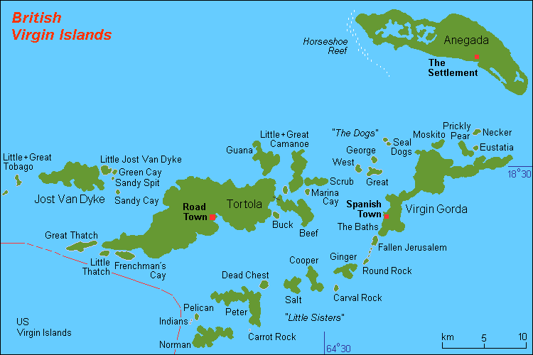 British Virgin Islands Map