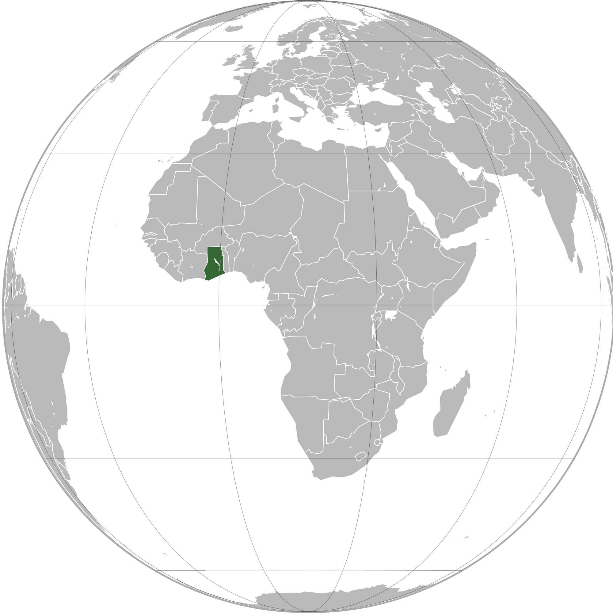 Location Of The Ghana In The World Map