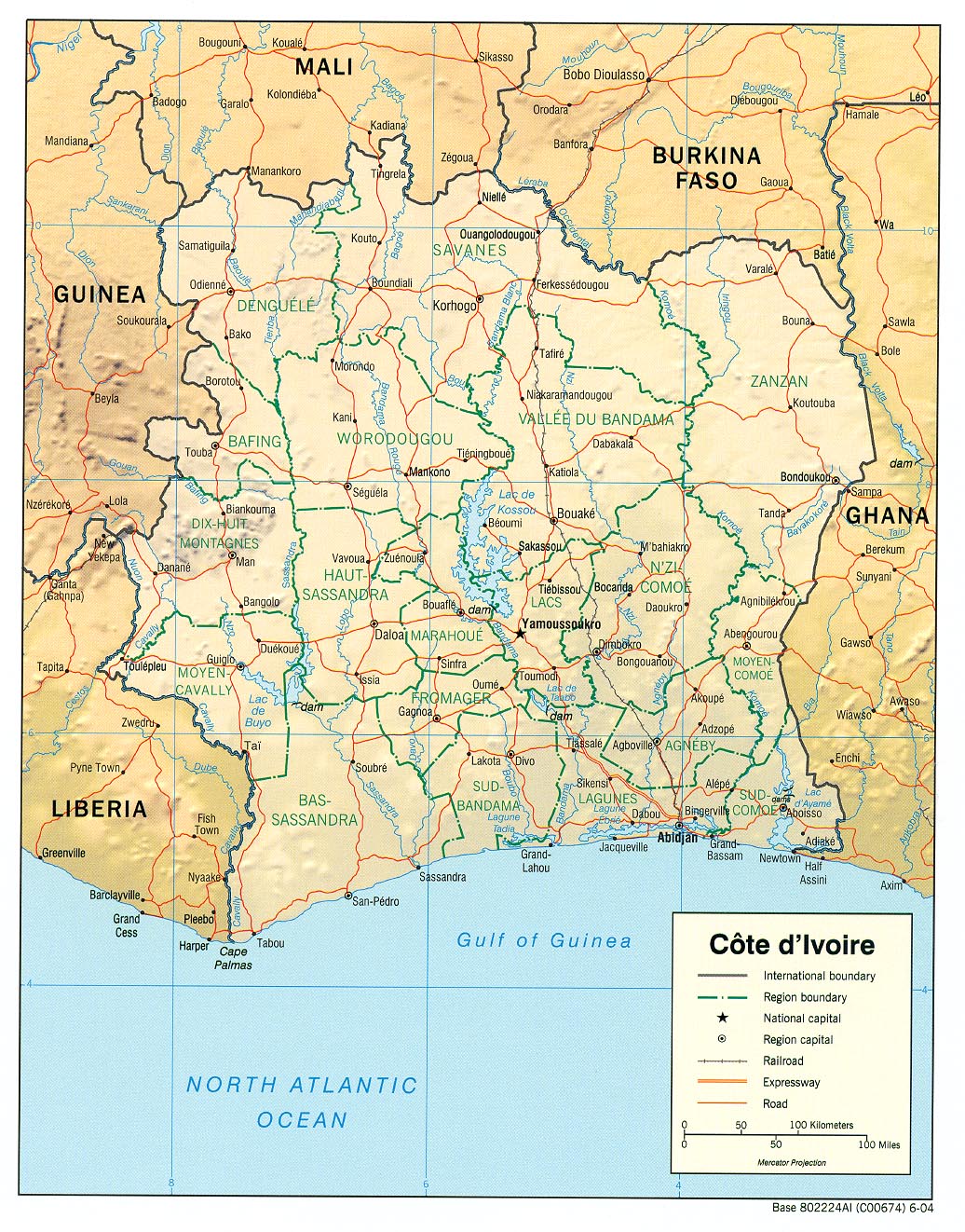 Cote d'Ivoire Map