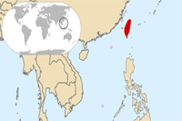 Taiwan Location in World Map
