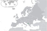Location of Montenegro